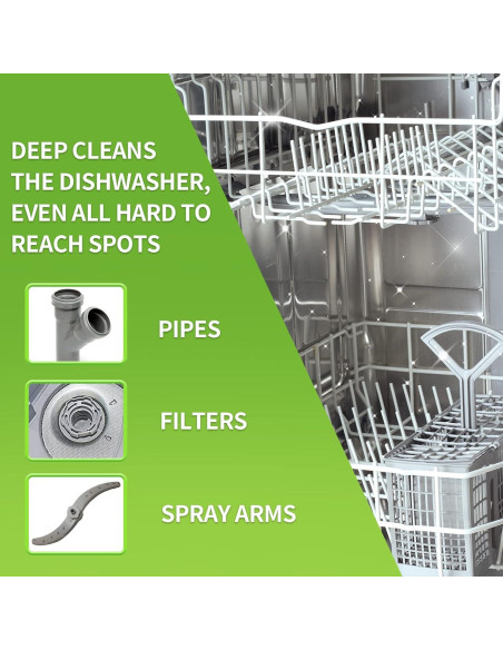 Limpiador y Desodorante para Lavavajillas NATRUTH - 30 Tabletas Aroma Limón