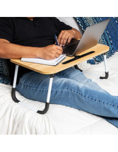 Mesa de Regazo Ajustable Mind Reader Beige 59x34.9 cm 2