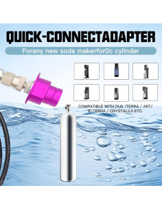 Adaptador CO2 Rovrai para Fabricador de Soda 60 cm Negro 2