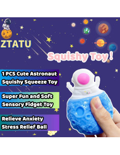 Pelota de Estrés Squishy ZTATU Astronauta Planeta 7.99cm 2
