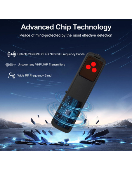 Detector de Cámaras Ocultas ZHENHAN S600 - Portátil, 10m, 30h
