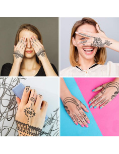 Kit de Plantillas de Tatuaje de Henna Koogel 18 Hojas 97 Patrones 2