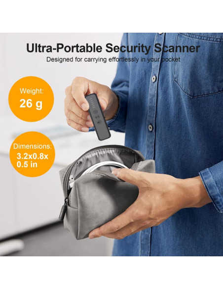 Detector de Cámaras Ocultas ZHENHAN S600 - Portátil, 10m, 30h