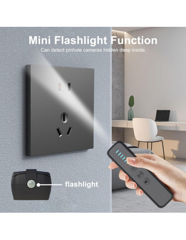 Detector de Cámaras Ocultas ZHENHAN S600 - Portátil, 10m, 30h