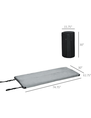 Colchoneta de Camping Outsunny Plegable 189.2x76.2cm Gris