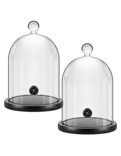 Campana de Humo de Vidrio Uiifan con Base de Madera - 2 Pcs