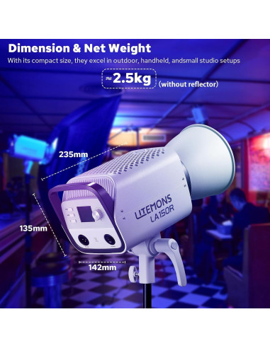 Godox LA150R Luz LED RGB 165W 57100Lux 1800K-10000K