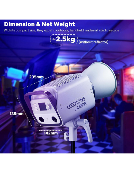 Godox LA150R Luz LED RGB 165W 57100Lux 1800K-10000K