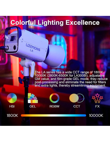 Godox LA150R Luz LED RGB 165W 57100Lux 1800K-10000K