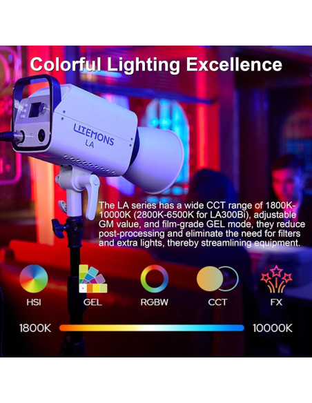 Godox LA150R Luz LED RGB 165W 57100Lux 1800K-10000K