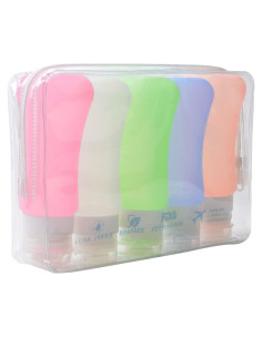 Botellas de Viaje Aoutacc 5 Piezas Silicona 89ml A Prueba de Fugas