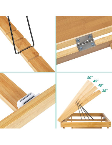 Bandeja de desayuno Artmeer para cama con patas plegables Beige