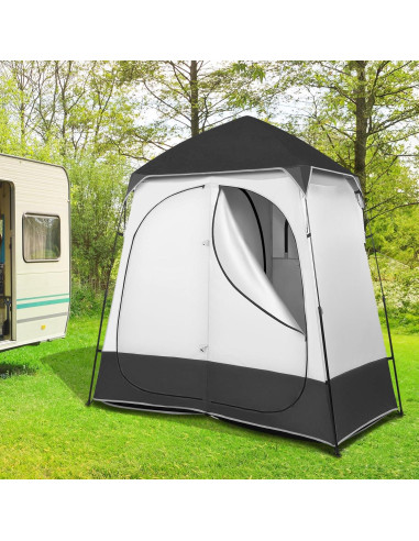 Carpa de Ducha Doble VINGLI 2.29m Instantánea para Camping