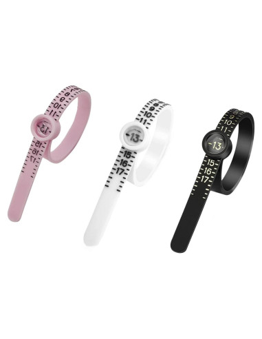 Medidor de Talla de Anillo Duxesuk con Lupa Reutilizable 1-17