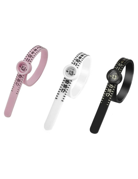 Medidor de Talla de Anillo Duxesuk con Lupa Reutilizable 1-17