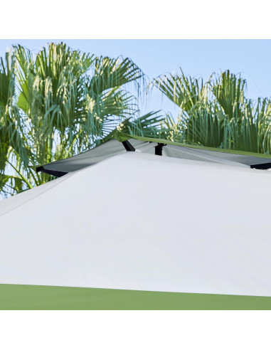 Carpa Plegable Yaheetech 15.7 m Gris Claro/Verde Ajustable