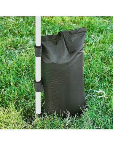 Carpa Plegable Yaheetech 15.7 m Gris Claro/Verde Ajustable
