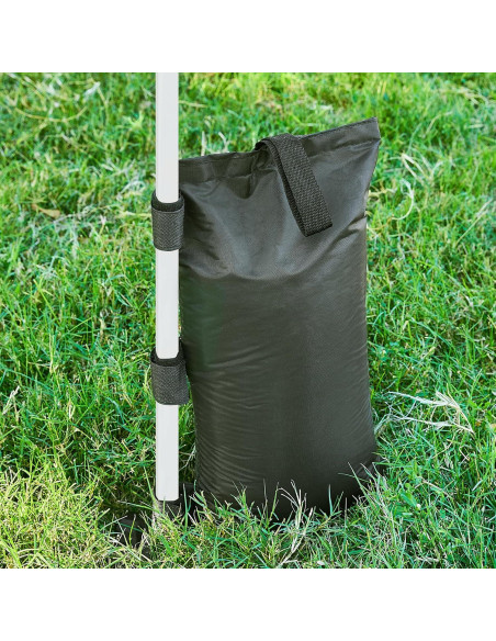 Carpa Plegable Yaheetech 15.7 m Gris Claro/Verde Ajustable