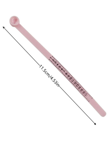 Medidor de Talla de Anillo Duxesuk con Lupa Reutilizable 1-17