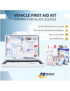 Kit de Primeros Auxilios Metal MFASCO 115 Pcs - Vehículos Comerciales 2