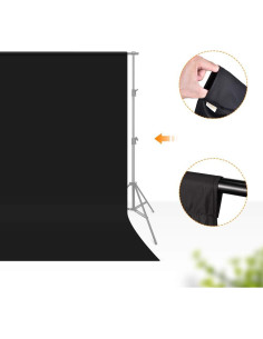Cortina de Fondo Negra UTEBIT 1.52x2.00m para Fotografía 2