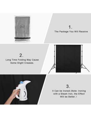 Cortina de Fondo Negra UTEBIT 1.52x2.00m para Fotografía