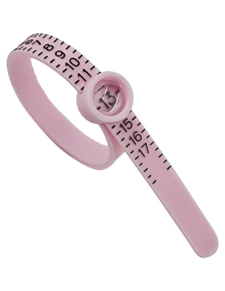 Medidor de Talla de Anillo Duxesuk con Lupa Reutilizable 1-17