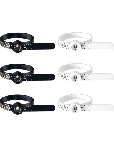 Medidor de Talla de Anillo Duxesuk con Lupa Reutilizable 1-17