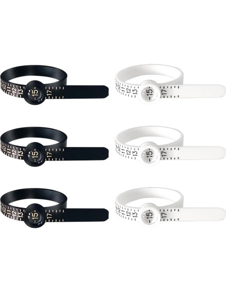 Medidor de Talla de Anillo Duxesuk con Lupa Reutilizable 1-17