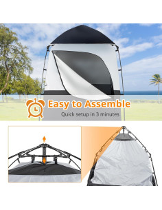 Carpa de Ducha VINGLI 2.07m Plegable con Suelo de Malla 2