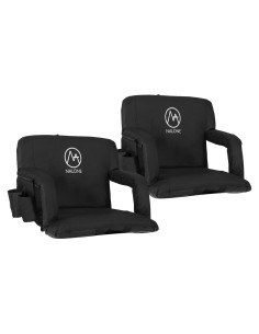 Conjunto de 2 Sillas Plegables Nalone para Estadio - Negro