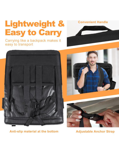 Conjunto de 2 Sillas Plegables Nalone para Estadio - Negro