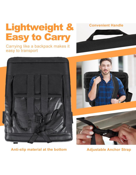 Conjunto de 2 Sillas Plegables Nalone para Estadio - Negro