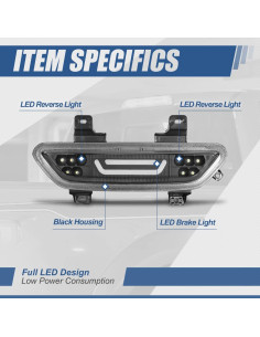 Luz de Freno LED Tercera Auto Dynasty para Ford Mustang 15-18 2