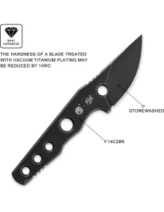 Cuchillo de hoja fija Petrified Fish PFE13 6.1 cm EDC camping 2