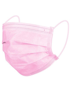 Mascarillas Desechables HoMedics Pequeñas 3 Capas Rosa 50 Unidades