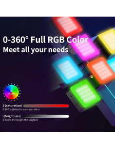 Luz de Video LED RGB Ulanzi VL49 Pro 2500-9000K Recargable 2