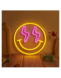 Luz de Neón LED Sonriente Cusgazy - Decoración Pared 22.5 cm