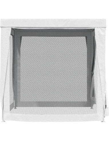 Carpa Plegable MNISDFL Blanca 3x3m con 4 Paredes de Malla
