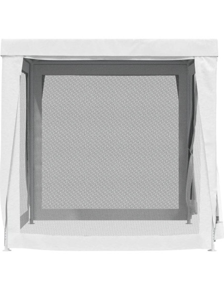 Carpa Plegable MNISDFL Blanca 3x3m con 4 Paredes de Malla