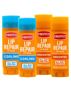 Bálsamo Labial Reparador O'Keeffe Paquete de 4 Sin Aroma y Refrescante
