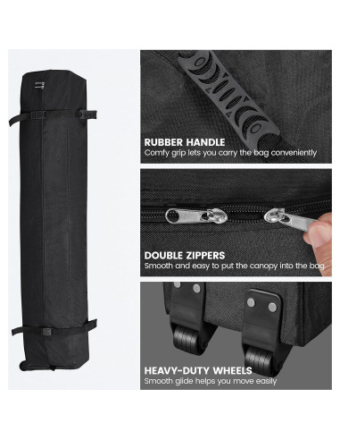 Carpa Plegable Yaheetech 2.44x2.44m Blanca Impermeable