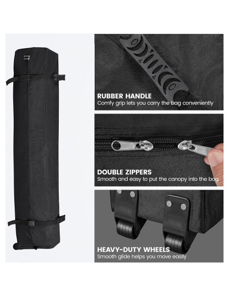 Carpa Plegable Yaheetech 2.44x2.44m Blanca Impermeable