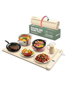 Bandeja Calentadora Eléctrica Habitree 60x37 cm Silicona 500W