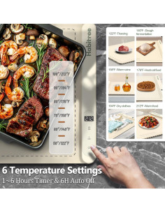 Bandeja Calentadora Eléctrica Habitree 60x37 cm Silicona 500W 2