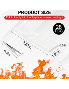 28 Mechas de Lana Cerámica Succulentlovers 20x5x0.6cm para Fogón 2