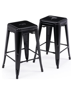 Taburetes de Bar Sin Respaldo Vogue Furniture Direct - Juego de 2