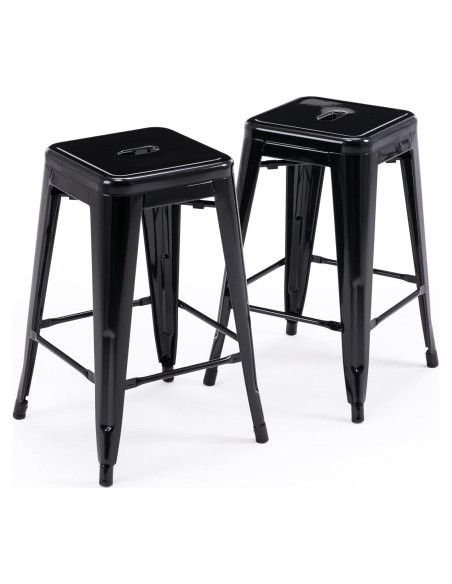 Taburetes de Bar Sin Respaldo Vogue Furniture Direct - Juego de 2