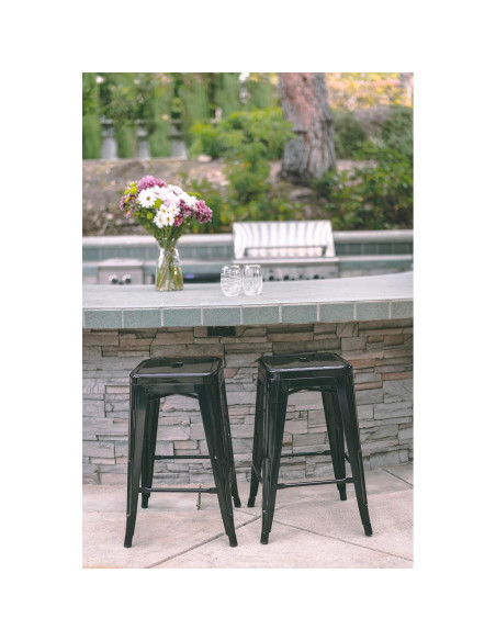 Taburetes de Bar Sin Respaldo Vogue Furniture Direct - Juego de 2