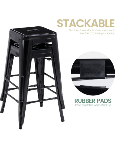 Taburetes de Bar Sin Respaldo Vogue Furniture Direct - Juego de 2